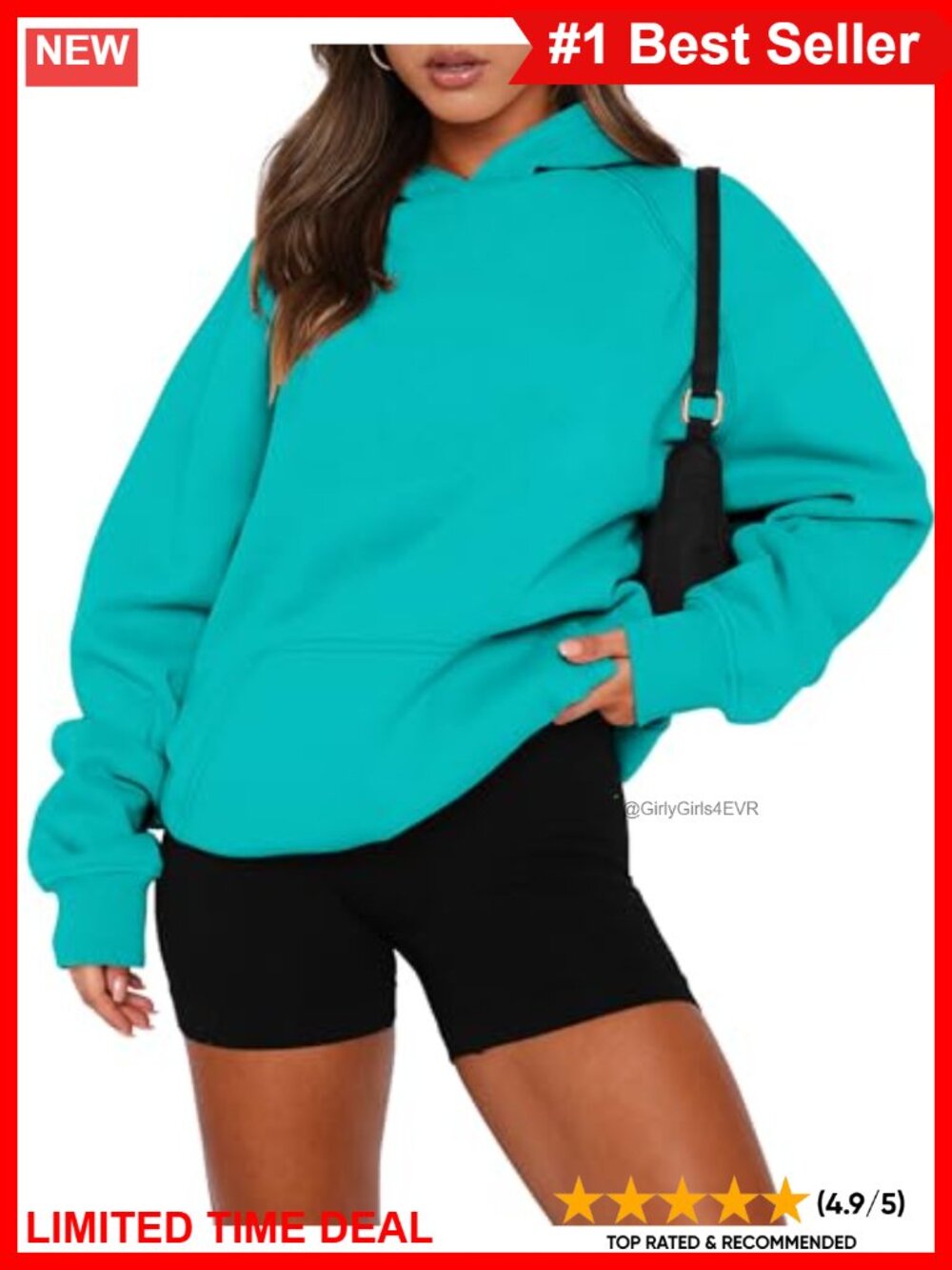 Women's Fleece Pullover Hoodie Kangaroo Pocket Long Sleeve Casual Sweatshirt